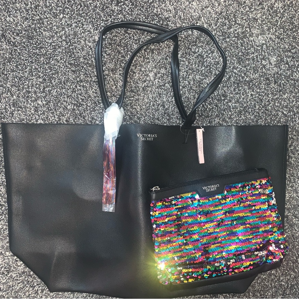 Victoria’s Secret Tote, Makeup Bag and Throw